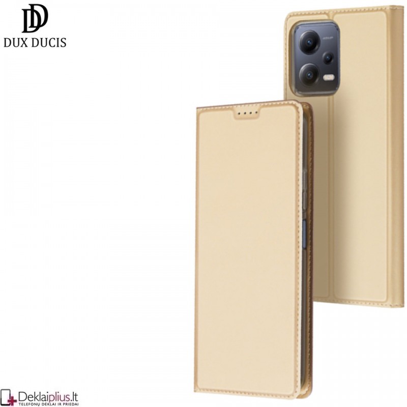 Dux Ducis Skin Pro dirbtinės odos dėklas - auksinės spalvos (Xiaomi Poco X5 Pro 5G/Redmi Note 12 Pro 5G) Dux Ducis Skin Pro dirbtinės odos dėklas - auksinės spalvos (Xiaomi Poco X5 Pro 5G/Redmi Note 12 Pro 5G)